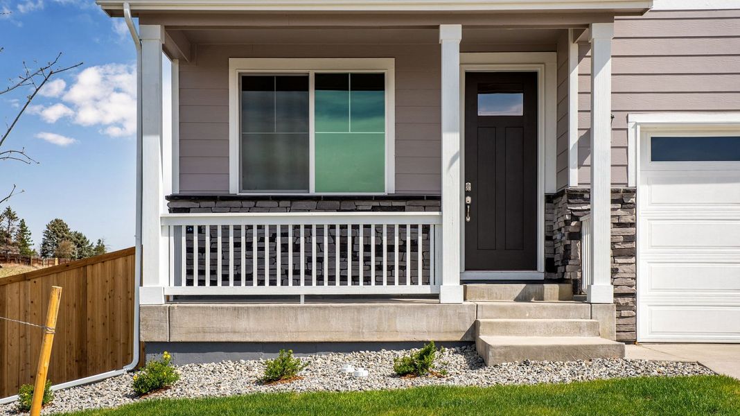 Exterior details and patio area of a home in Trails at Crowfoot, Parker (Image 2). Exterior details and patio area of a home in Trails at Crowfoot, Parker (Image 2).