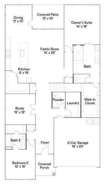2D floor plan layout of this home in The Grand Prairie, Hockley, TX (Image 3). 2D floor plan layout of this home in The Grand Prairie, Hockley, TX (Image 3).