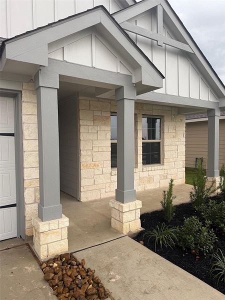 Exterior details and patio area of a home in Southern Pointe, College Station (Image 1).