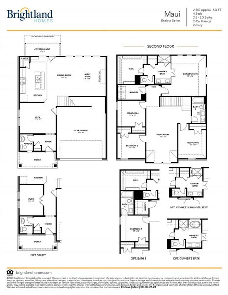 2D floor plan layout of this home in Ellis Cove, Seabrook, TX (Image 5).