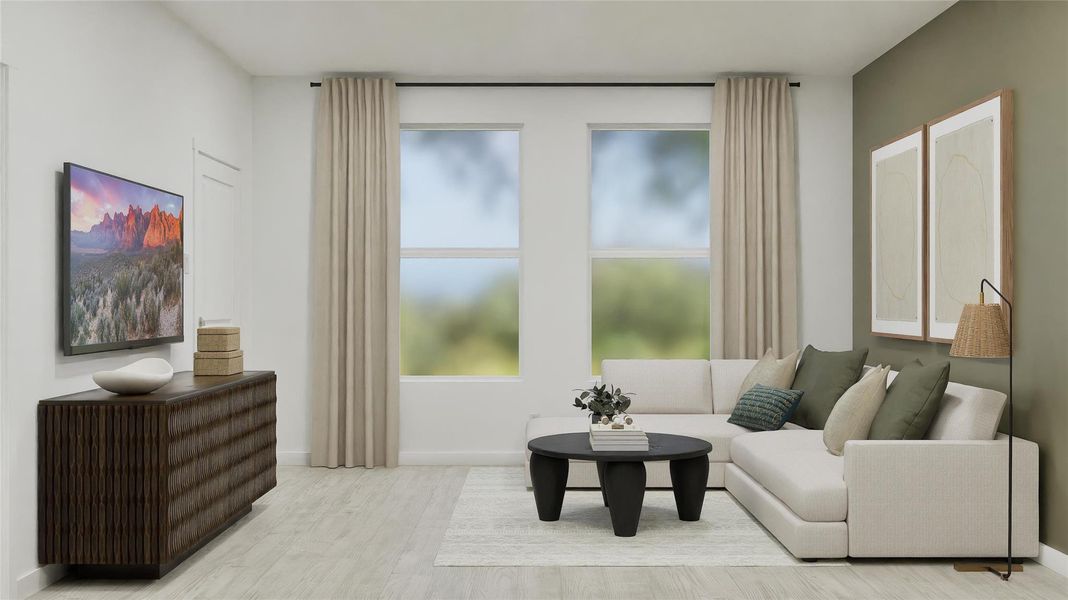 Furnished interior view inside a new home in Thunder Rock, Marble Falls (Image 24). Furnished interior view inside a new home in Thunder Rock, Marble Falls (Image 24).