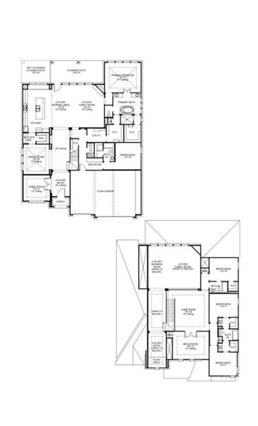 2D floor plan layout of this home in Elyson, Katy, TX (Image 5).