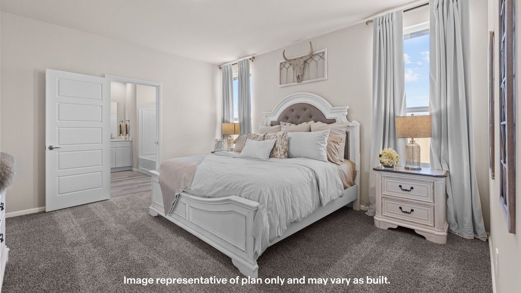 Furnished interior view inside a new home in Mustang Ridge, Andrews (Image 12).
