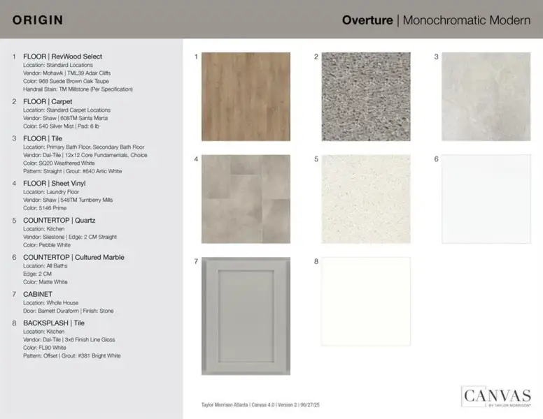Sample of building materials used in homes in Weatherfield, Buford (Image 4).