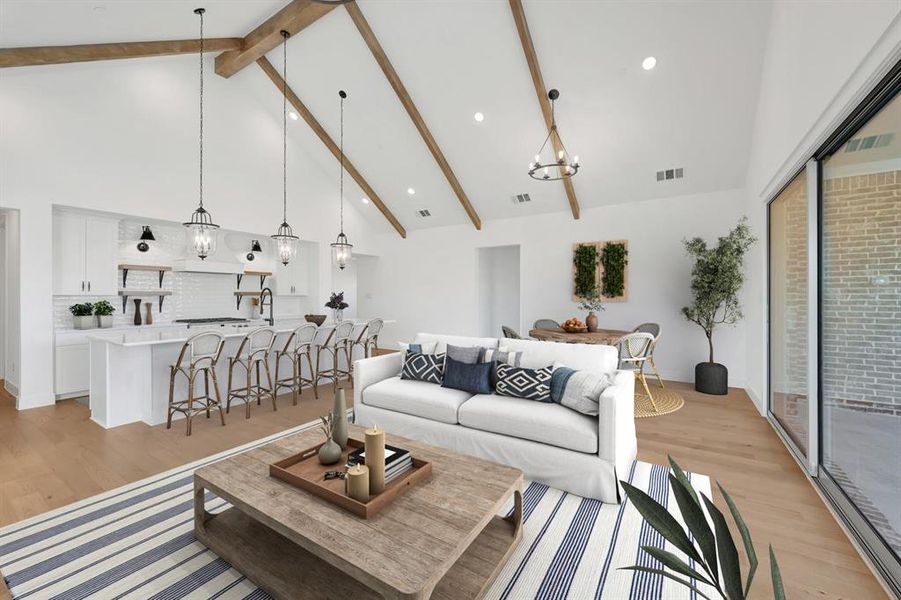 Furnished interior view inside a new home in Kreymer at the Park, Wylie (Image 19). Furnished interior view inside a new home in Kreymer at the Park, Wylie (Image 19).