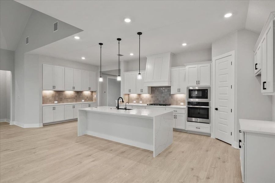 Furnished interior view inside a new home in 6 Creeks, Kyle (Image 7). Furnished interior view inside a new home in 6 Creeks, Kyle (Image 7).