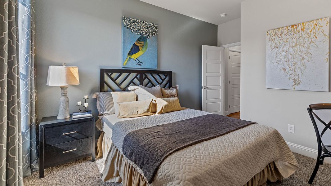 Furnished interior view inside a new home in Eagle Creek, Denton (Image 24). Furnished interior view inside a new home in Eagle Creek, Denton (Image 24).