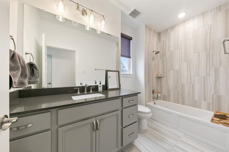 Well-appointed bathroom with stylish finishes and functional design