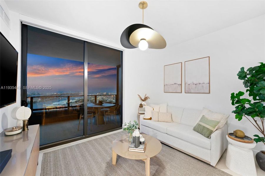 Furnished interior view inside a new home in , Miami (Image 17).