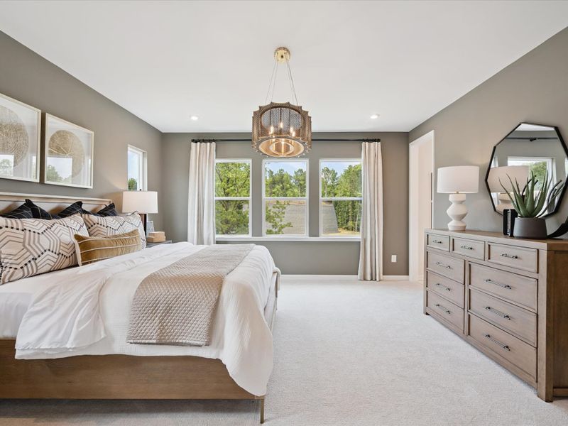 Representative furnished interior of a home built from the Mayes by Tri Pointe Homes in Millstone, Cramerton (Image 16).