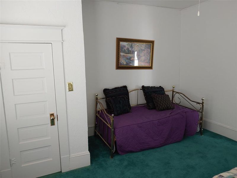 White interior paneled door with brass hardware White interior paneled door with brass hardware