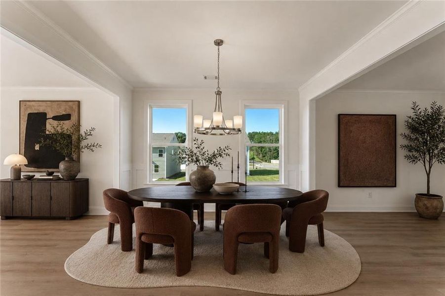 Furnished interior view inside a new home in Clark Farms, Flowery Branch (Image 12).