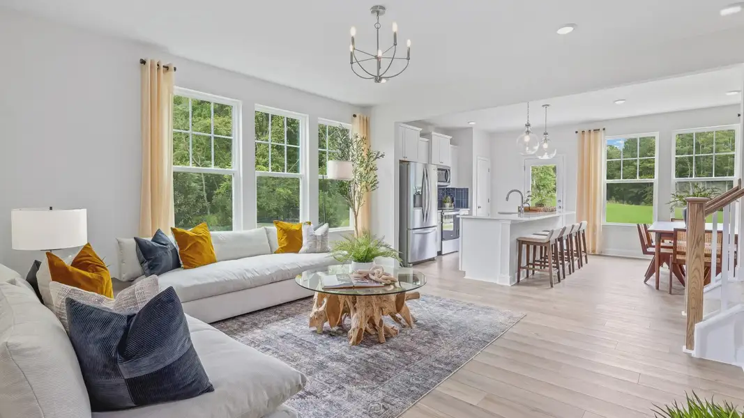 Furnished interior view inside a new home in Sidney Creek Townhomes, Zebulon (Image 4).