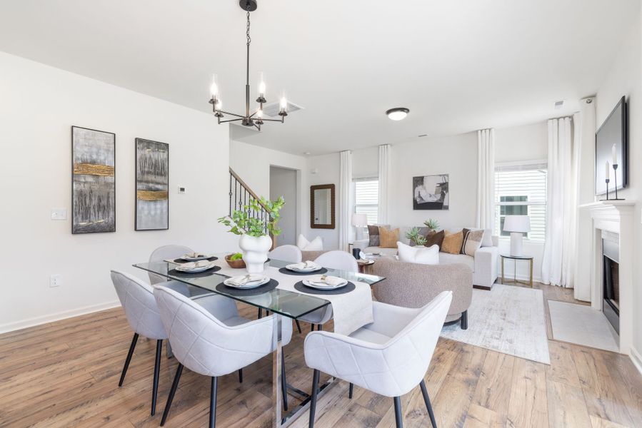 Furnished interior view inside a new home in Tanglewood East, Angier (Image 6). Furnished interior view inside a new home in Tanglewood East, Angier (Image 6).