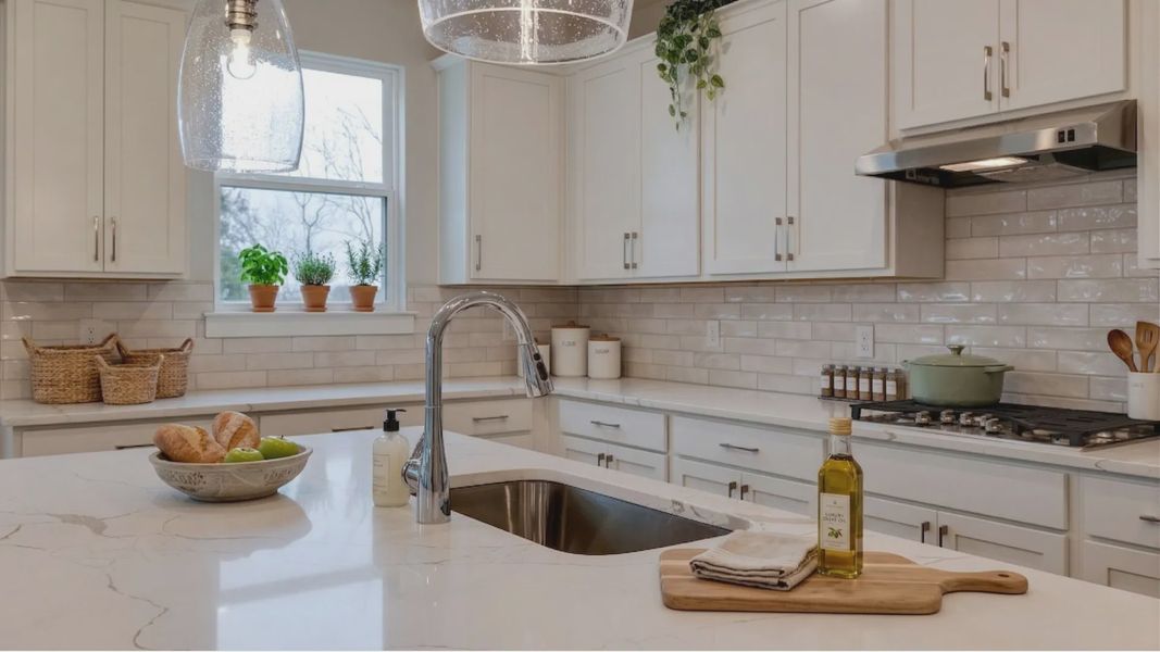 Enjoy preparing meals in the large kitchen with island Enjoy preparing meals in the large kitchen with island
