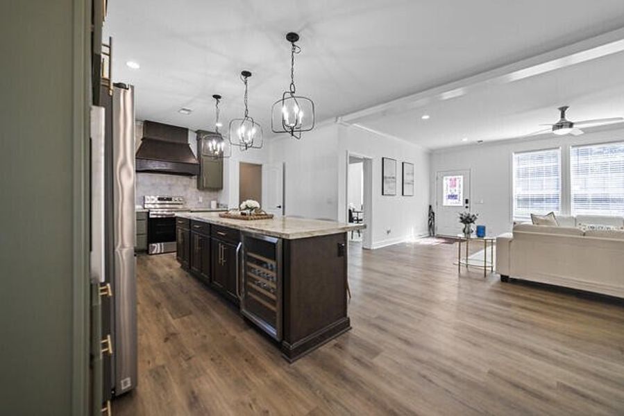 Furnished interior view inside a new home in , Cross (Image 3).