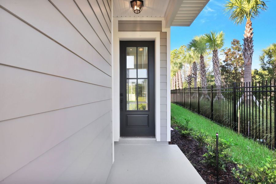Representative exterior details of a home built from the Palmetto by Riverside Homes in Mariposa at EverRange, Jacksonville (Image 26).