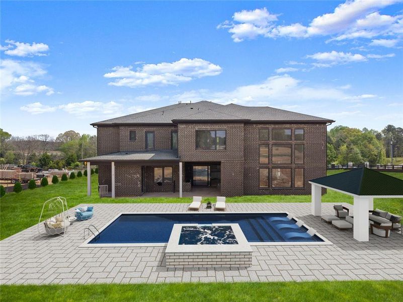 Exterior details and patio area of a home in , Dacula (Image 3).