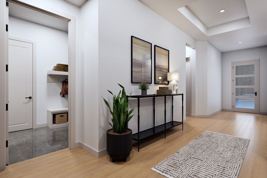 Representative furnished interior of a home built from the The Corinth by David Weekley Homes in The Highlands Encore - Harbor Collection, Porter (Image 5).