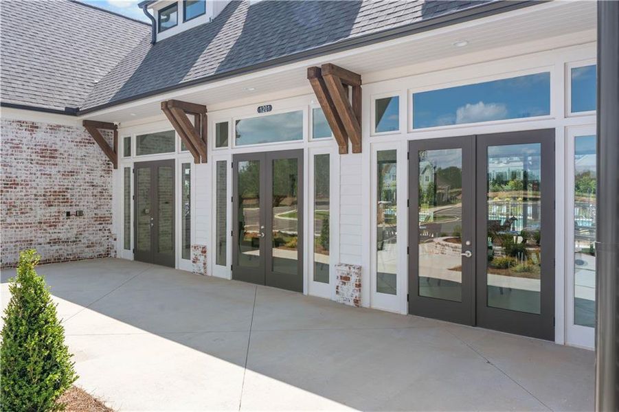 Exterior details and patio area of a home in Waterhaven, Cumming (Image 28).