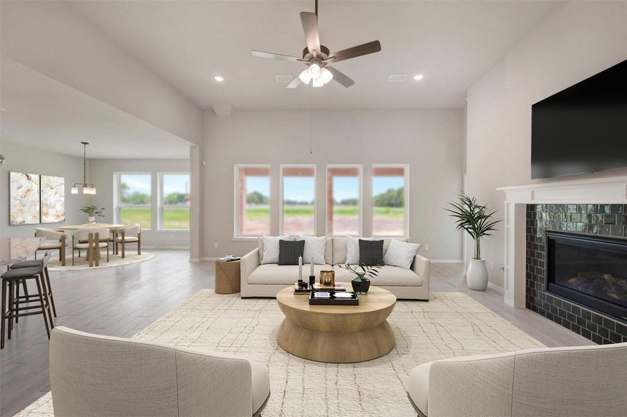 Bright and airy great room (*Photo not of actual home and used for illustration purposes only.)