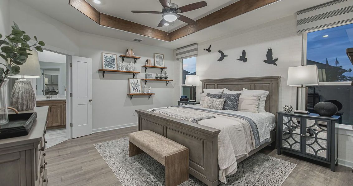 Representative furnished interior of a home built from the Wendy by Chesmar Homes in Meyer Ranch, New Braunfels (Image 11).
