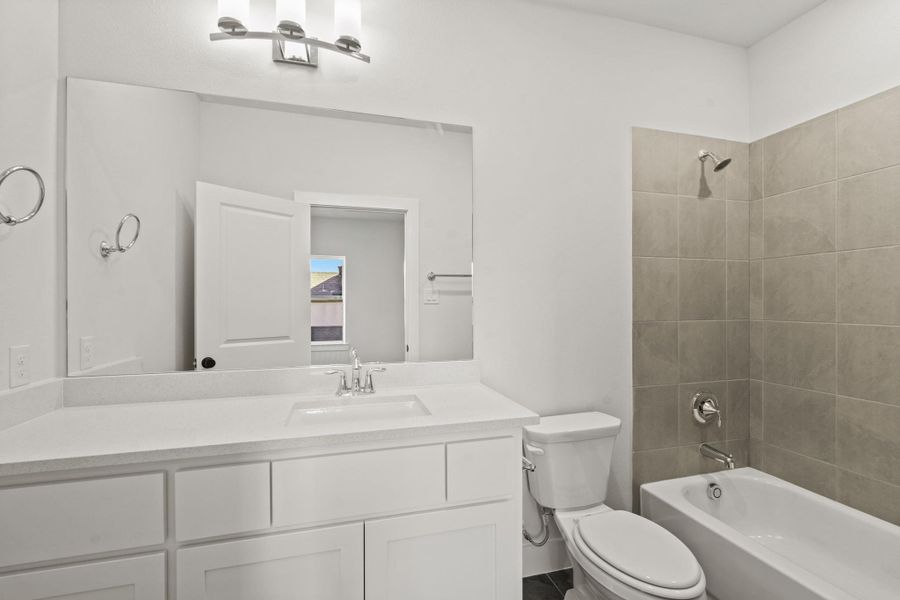 Furnished interior view inside a new home in Bridgeland, Cypress (Image 16). Furnished interior view inside a new home in Bridgeland, Cypress (Image 16).