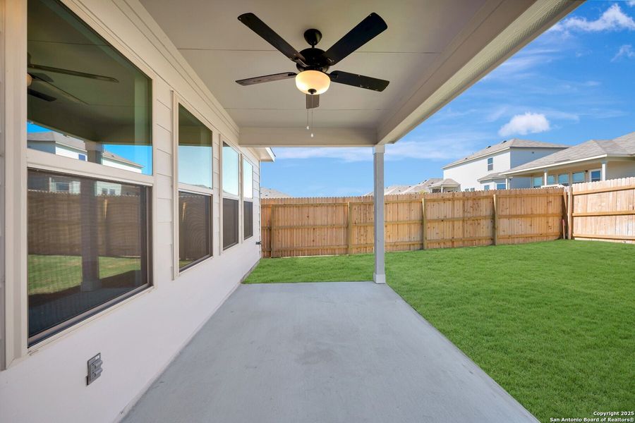Exterior details and patio area of a home in Greenspoint Heights, Seguin (Image 22). Exterior details and patio area of a home in Greenspoint Heights, Seguin (Image 22).