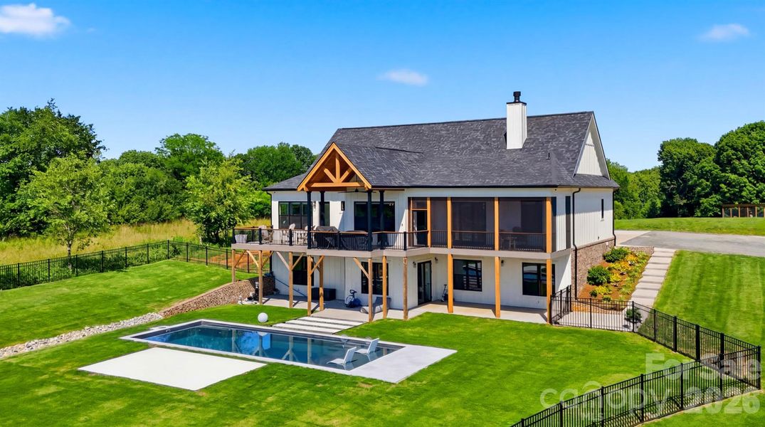 Exterior details and patio area of a home in , Hickory (Image 28).