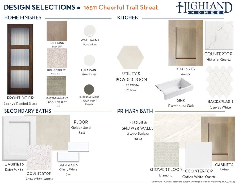 Sample of building materials used in homes in Jubilee: 70ft. lots, Hockley (Image 68).