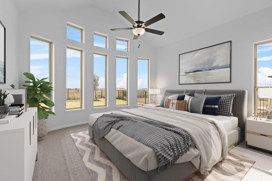 Furnished interior view inside a new home in Bridgeland 55', Cypress (Image 13).