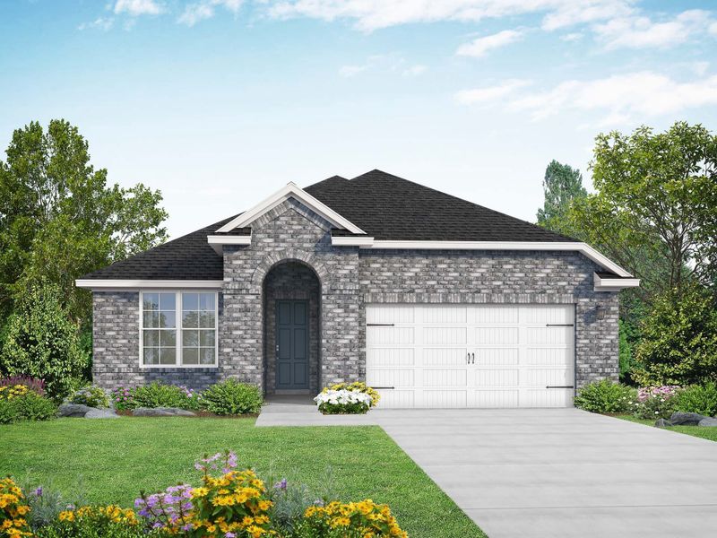 Representative exterior photo of a completed home built from the The Acadia by Davidson Homes LLC in Windmill Estates, Magnolia, TX (Image 2).
