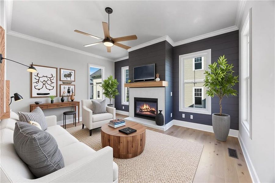 Furnished interior view inside a new home in , Dacula (Image 8).