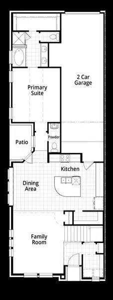 2D floor plan layout of this home in Bridgeland Central, Cypress, TX (Image 3).