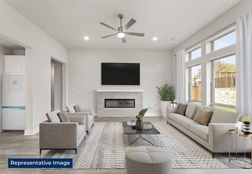 Representative furnished interior of a home built from the Woodford F by First Texas Homes in Bear Creek, Cedar Hill (Image 6).