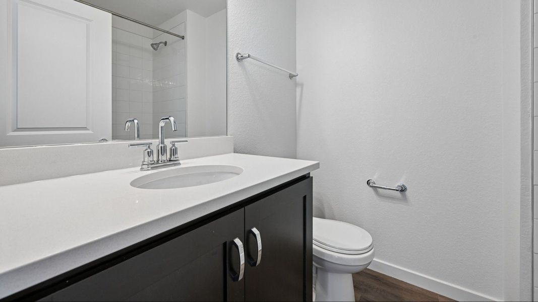 Furnished interior view inside a new home in Windler Townhomes, Aurora (Image 36). Furnished interior view inside a new home in Windler Townhomes, Aurora (Image 36).