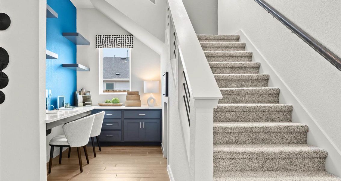 Furnished interior view inside a new home in Meyer Ranch, New Braunfels (Image 5).