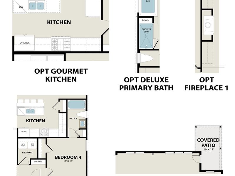 2D floor plan layout of this home in Meadow Ridge Estates, Josephine, TX (Image 4).