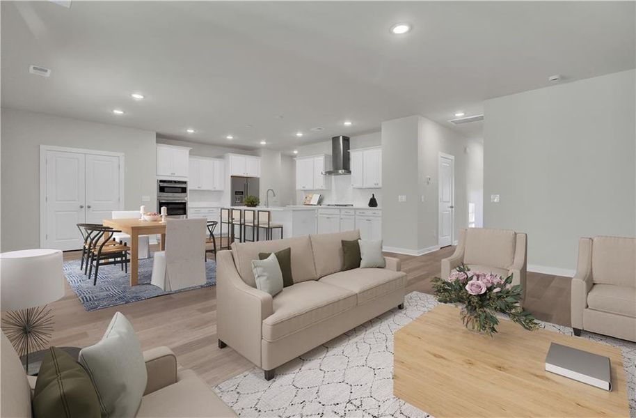 Furnished interior view inside a new home in Annsbury Park, Lilburn (Image 11).