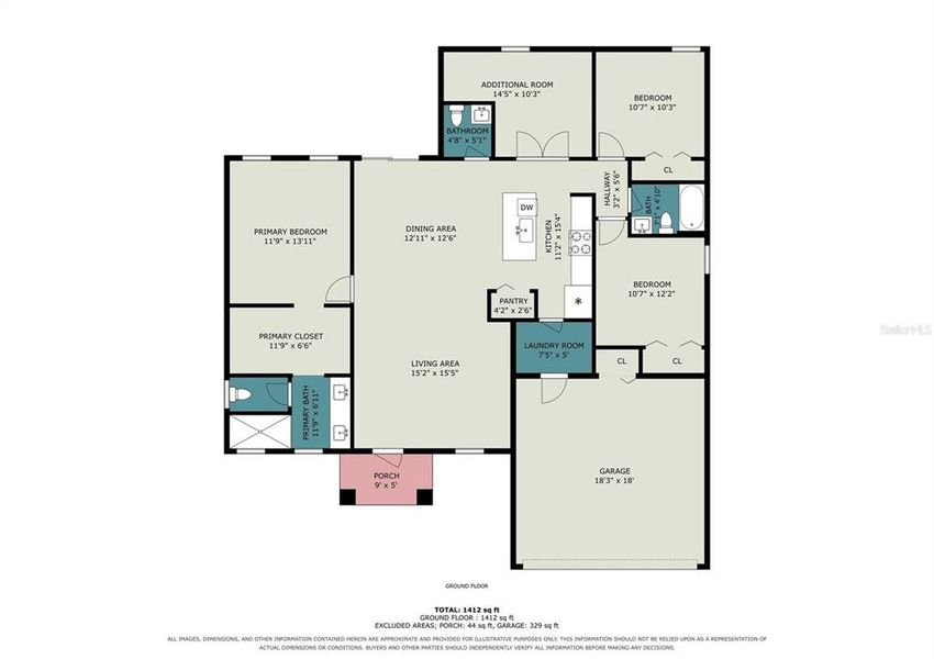 2D floor plan layout of this home in , Palm Bay, FL (Image 3). 2D floor plan layout of this home in , Palm Bay, FL (Image 3).