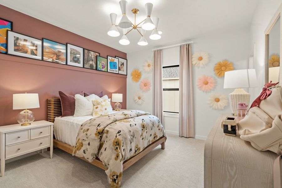 Furnished interior view inside a new home in Legacy Prairie at Katy Court 60', Katy (Image 24).