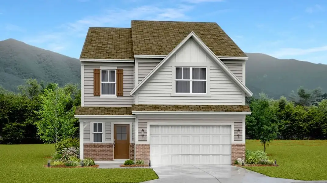Front exterior of a new home in Gwynne Farms, Smyrna, TN, highlighting curb appeal (Image 1). Front exterior of a new home in Gwynne Farms, Smyrna, TN, highlighting curb appeal (Image 1).