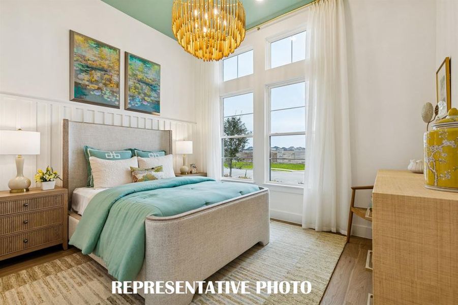 You'll enjoy nicely sized secondary bedrooms in our Hayden plan.  REPRESENTATIVE PHOTO