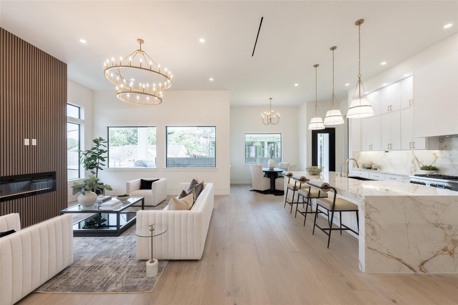 Furnished interior view inside a new home in , Houston (Image 37).
