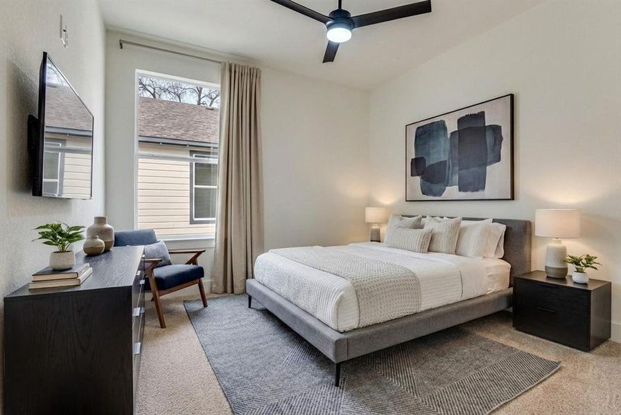 Furnished interior view inside a new home in , Dallas (Image 10).