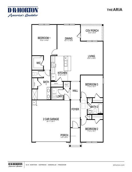 2D floor plan layout of this home in Shiloh Springs, Jackson, TN (Image 4).