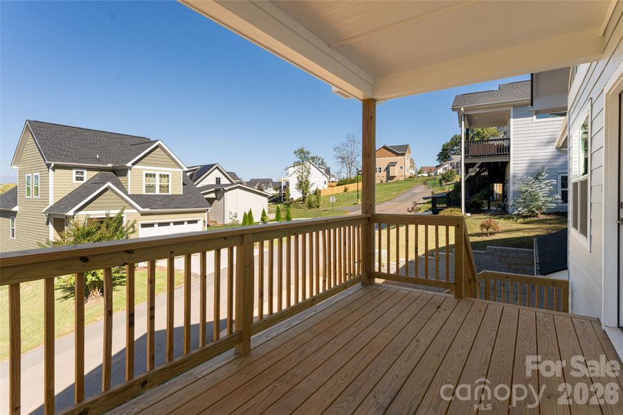 Exterior details and patio area of a home in , Asheville (Image 27).
