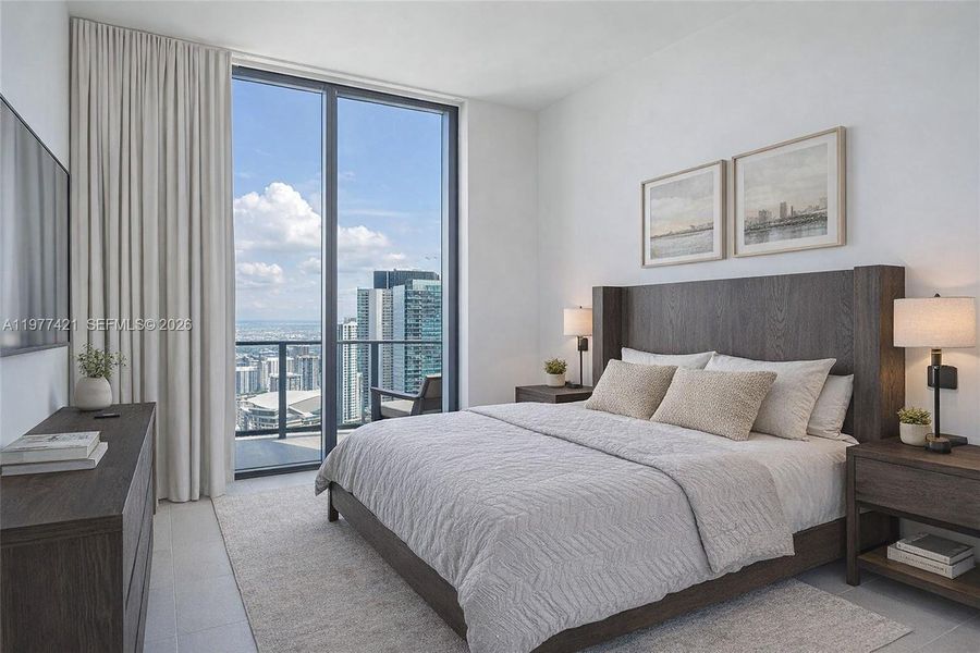 Furnished interior view inside a new home in , Miami (Image 8).