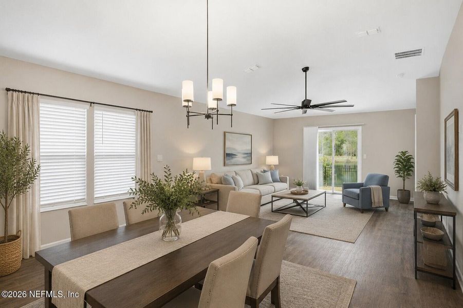 Furnished interior view inside a new home in , Bunnell (Image 12).