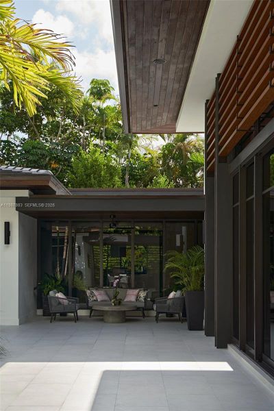 Exterior details and patio area of a home in , Pinecrest (Image 24).